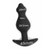 DIPSTICK BLACK SILICONE BUTT PLUG - SMALL DIPSTICK BLACK SILICONE BUTT PLUG - SMALL